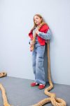 Girls' Wide Leg Cargo Cotton Jeans