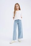 Girls' Wide Leg Denim Pants