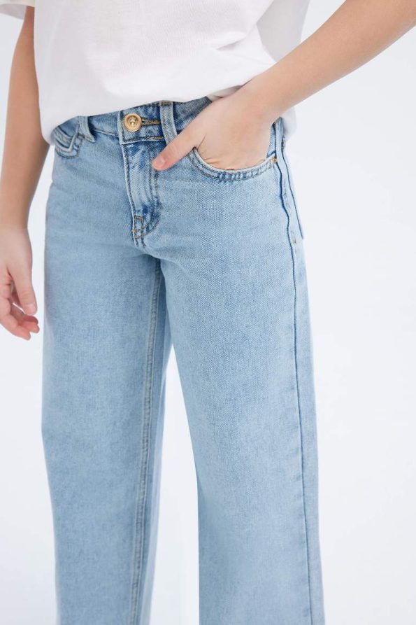 Girls' Wide Leg Denim Pants