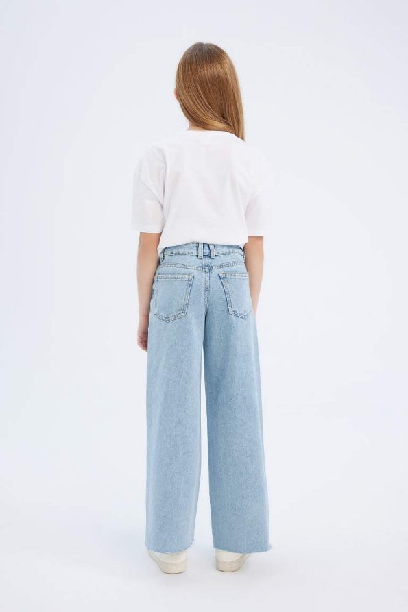 Girls' Wide Leg Denim Pants