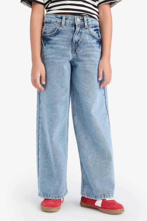 Girls Wide Leg Denim Pants