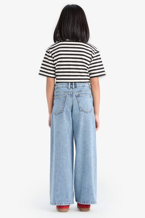 Girls Wide Leg Denim Pants