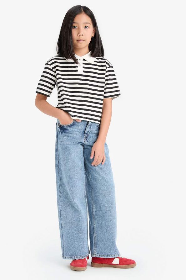 Girls' Wide Leg Jeans