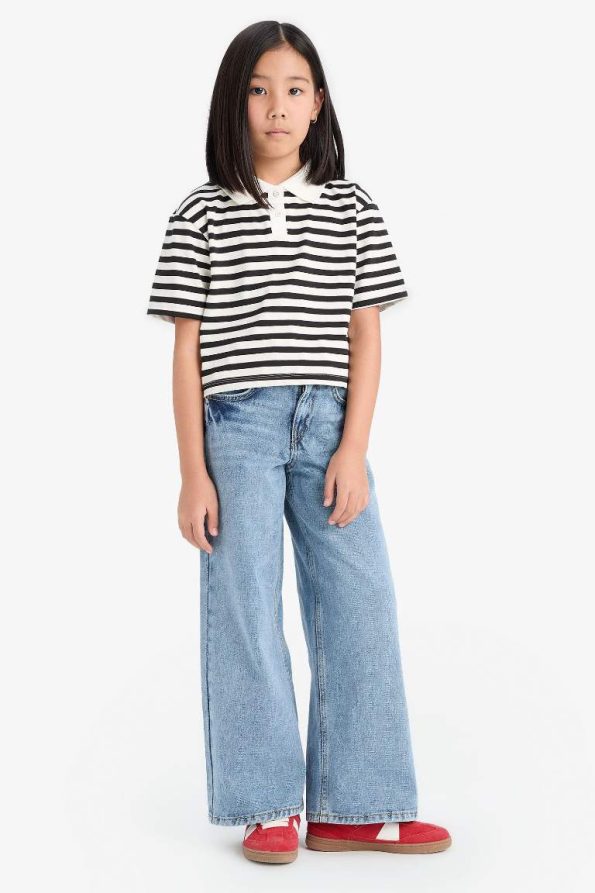 Girls' Wide Leg Jeans