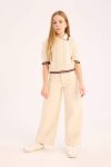 Girls' Wide Leg Cotton Trousers