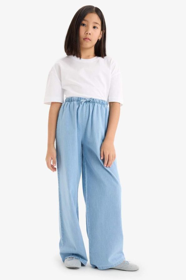 Girls' Wide Leg Denim Jeans