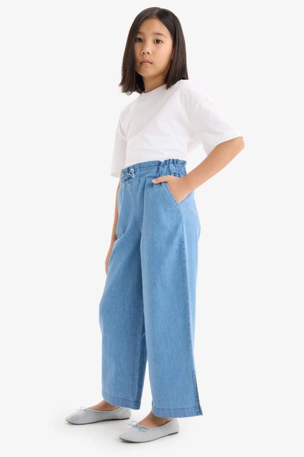 Girls' Wide Leg Culotte Jean Pants