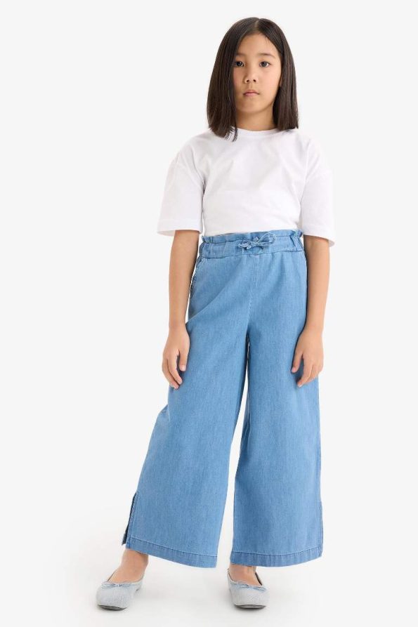 Girls' Wide Leg Culotte Jean Pants