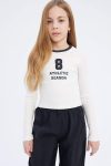 Girls' Slim Fit Printed Long Sleeve T-Shirt