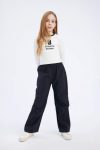 Girls' Elastic Waist Straight Leg Parachute Pants