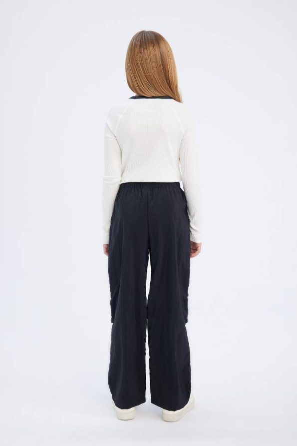 Girls' Elastic Waist Straight Leg Parachute Pants