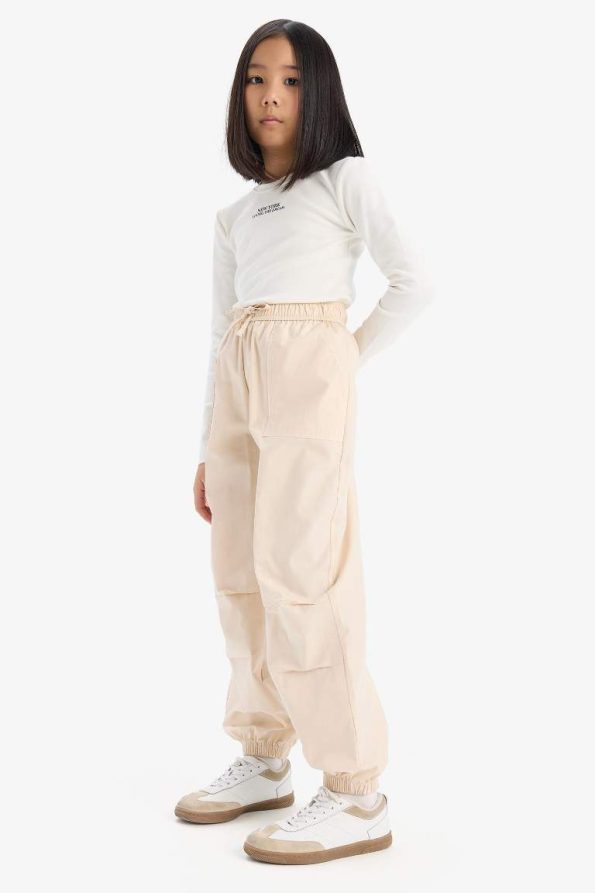 Girls' Cotton Parachute Jogger Pants