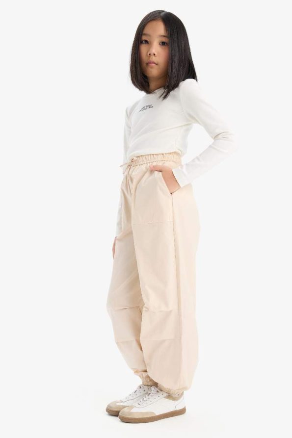 Girls' Cotton Parachute Jogger Pants
