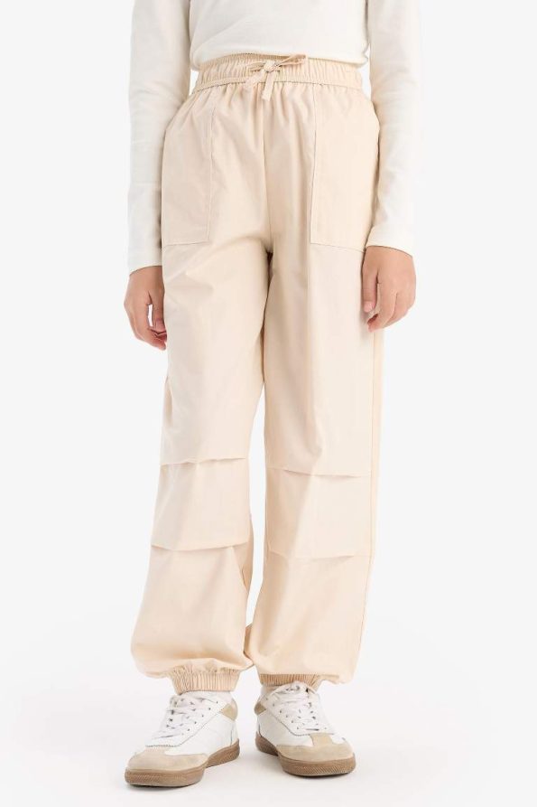 Girls' Cotton Parachute Jogger Pants