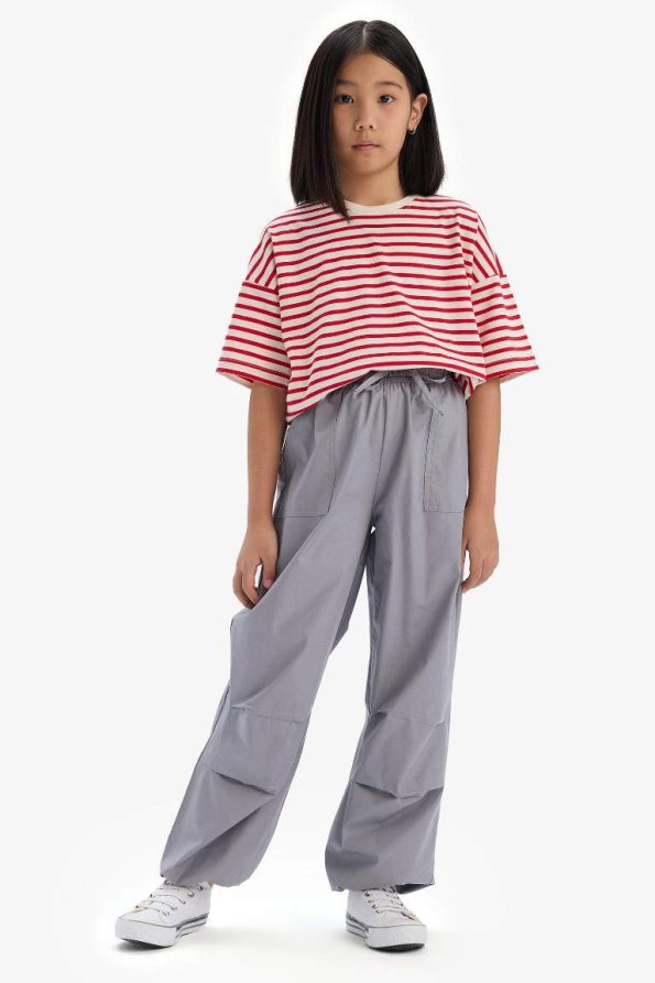 Girls' Cotton Parachute Jogger Pants