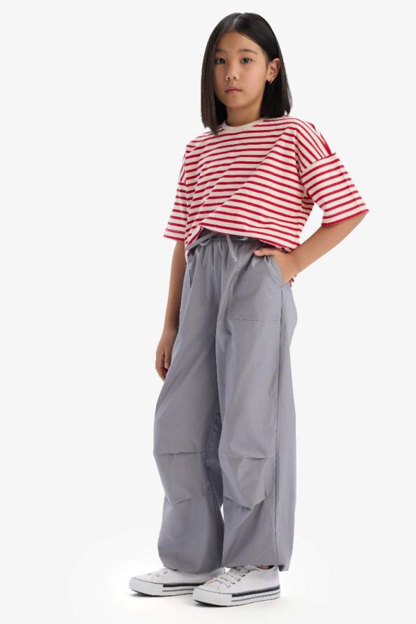 Girls' Cotton Parachute Jogger Pants
