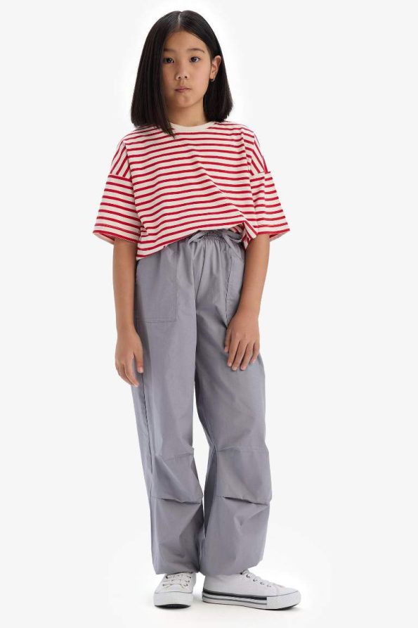 Girls' Cotton Parachute Jogger Pants
