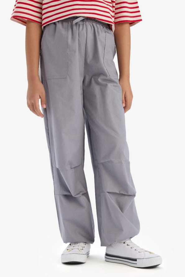 Girls' Cotton Parachute Jogger Pants