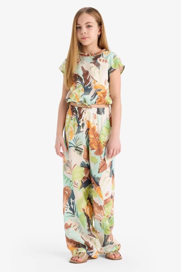 Girls' Printed Palazzo Wide Leg Pants