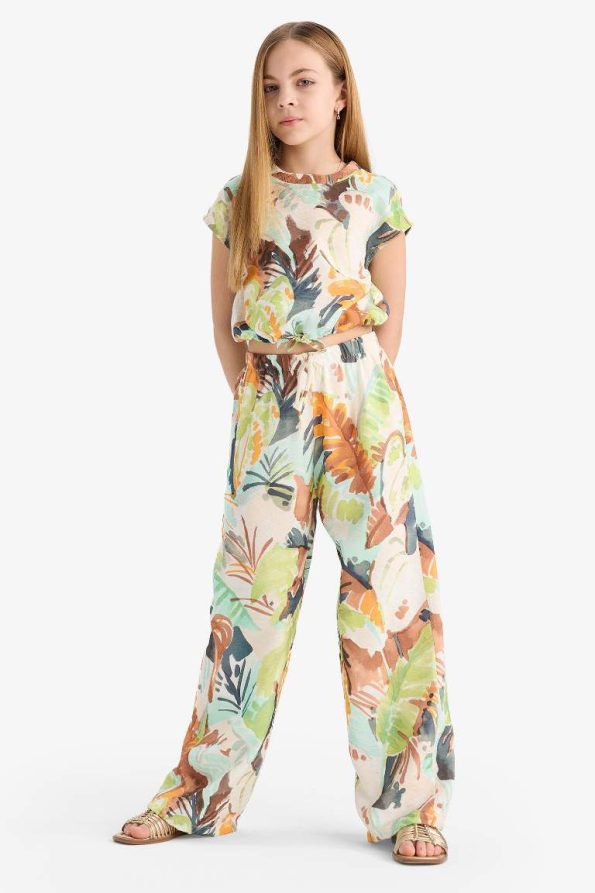 Girls' Printed Palazzo Wide Leg Pants