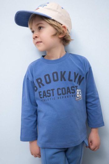 Boys' Printed Long Sleeve Crew Neck T-Shirt