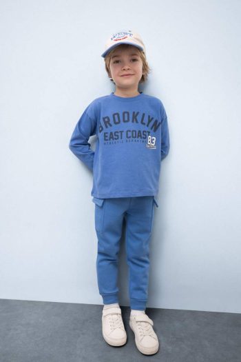 Boys' Printed Long Sleeve Crew Neck T-Shirt