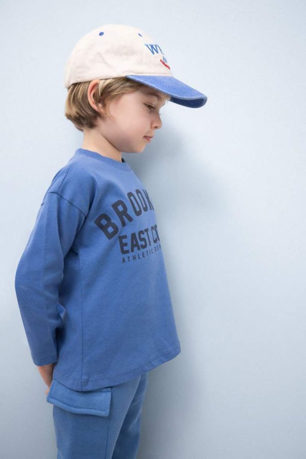 Boys' Printed Long Sleeve Crew Neck T-Shirt