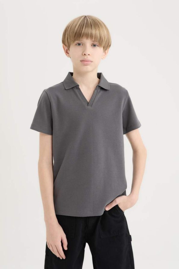 Boys' Short Sleeve Apache Collar T-Shirt
