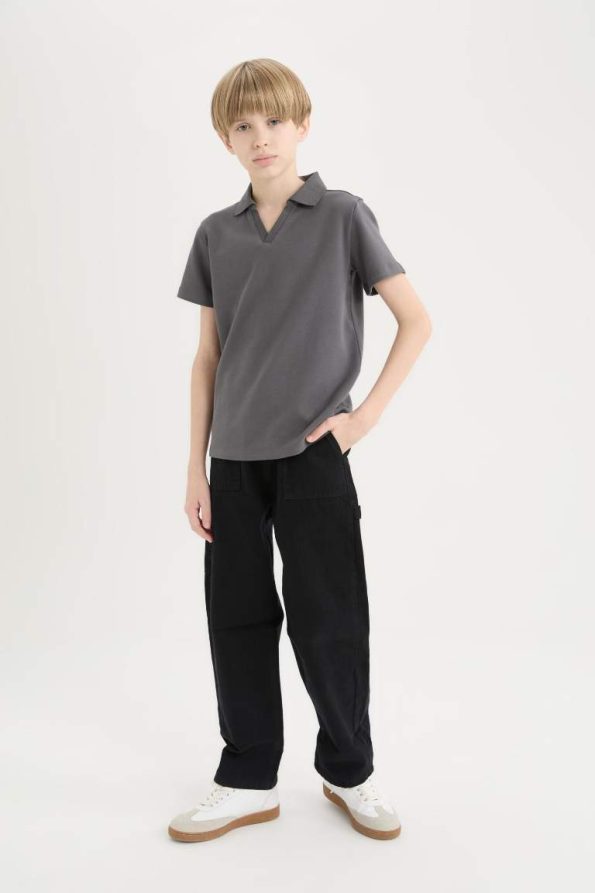 Boys' Short Sleeve Apache Collar T-Shirt