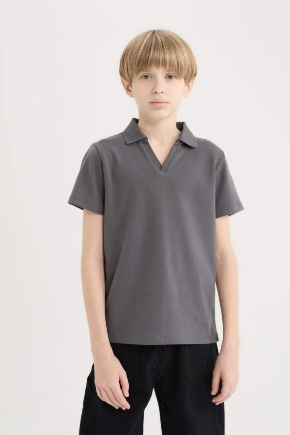 Boys' Short Sleeve Apache Collar T-Shirt