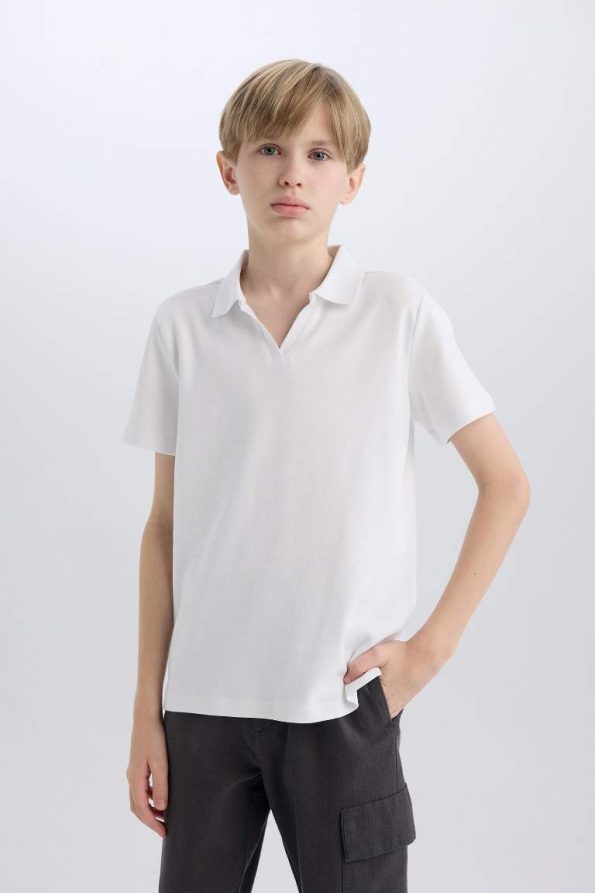 Boys' Short Sleeve Apache Collar T-Shirt