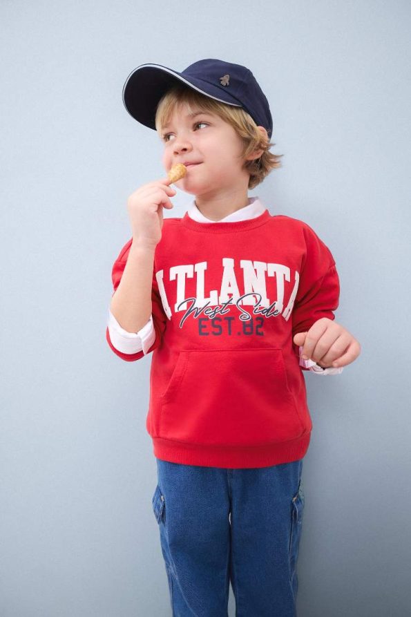 Boys' Printed Crew Neck Sweatshirt