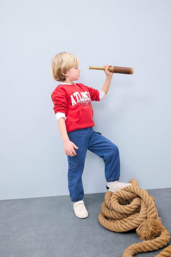 Boys' Printed Crew Neck Sweatshirt