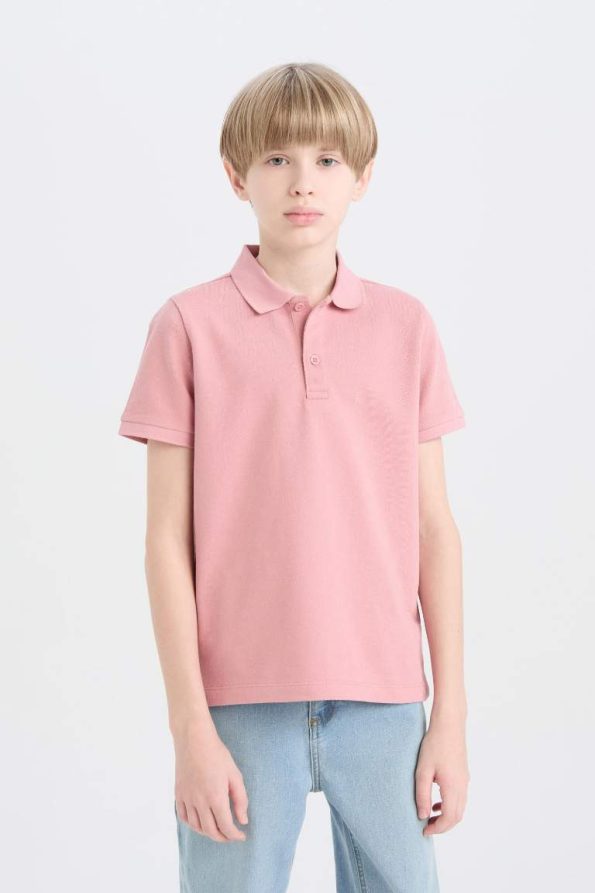 Boys' Basic Short Sleeve Polo Shirt