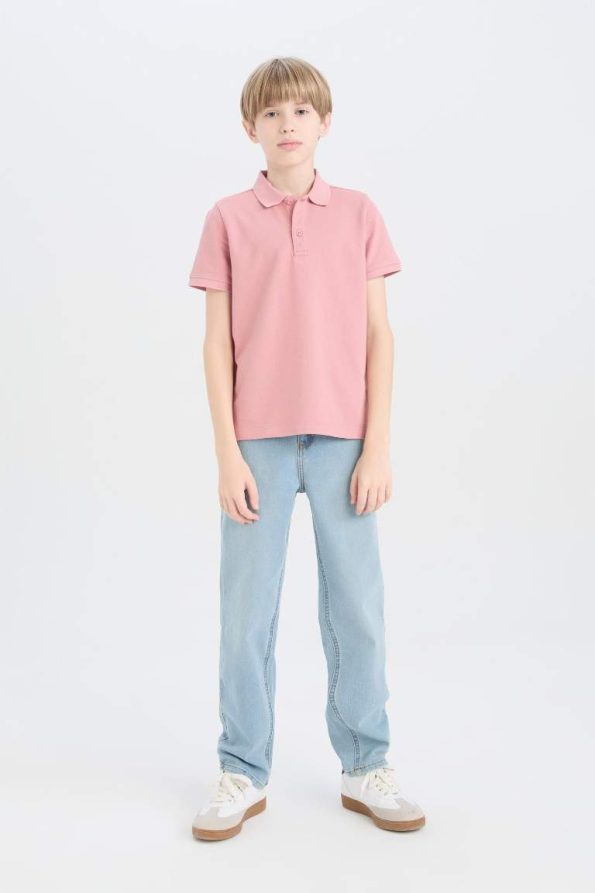 Boys' Basic Short Sleeve Polo Shirt