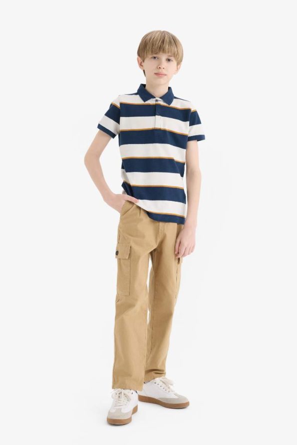 Boys' Striped Polo Short Sleeve T-Shirt