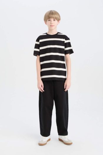 Boys' Striped Short Sleeve Crew Neck T-Shirt