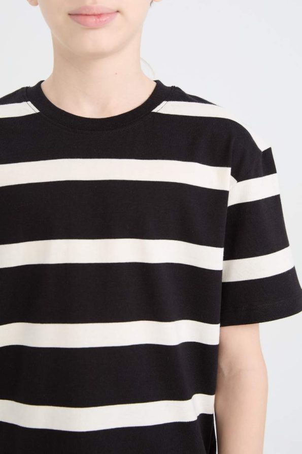 Boys' Striped Short Sleeve Crew Neck T-Shirt