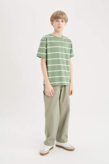 Boys' Striped Short Sleeve Crew Neck T-Shirt