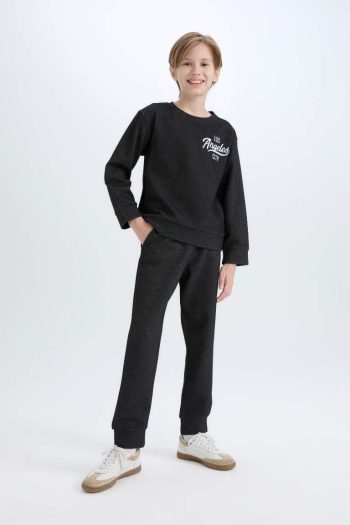 Boys' 2-Piece Printed Sweatshirt and Elastic Waist Pants Set