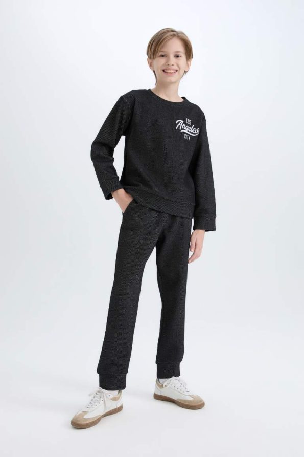 Boys' 2-Piece Printed Sweatshirt and Elastic Waist Pants Set