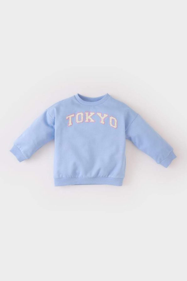 Girls' Baby Printed Sweatshirt with Soft Fleece Lining