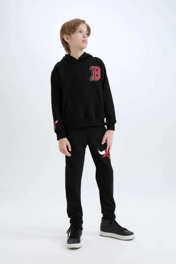 Boys' NBA Chicago Bulls Elastic Waist Jogger Pants
