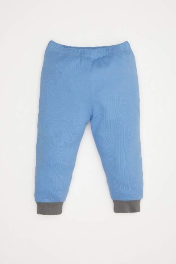 Boys' Long Sleeve Pajama Set with Vehicle Print and Elastic Waist Pants