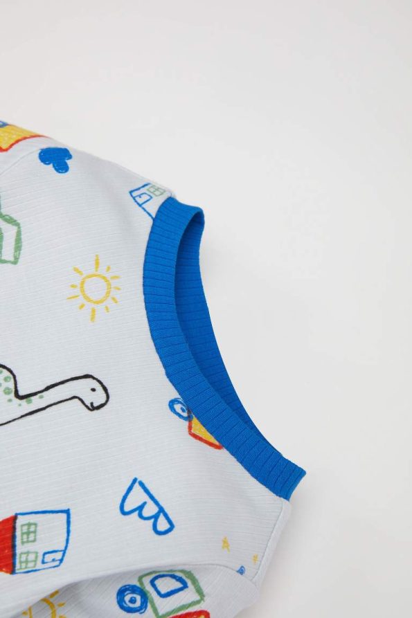 Boys' Dinosaur Print Long Sleeve Pajama Set
