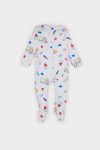 Boys' Newborn Dinosaur Print Long Sleeve Zip-Up Romper