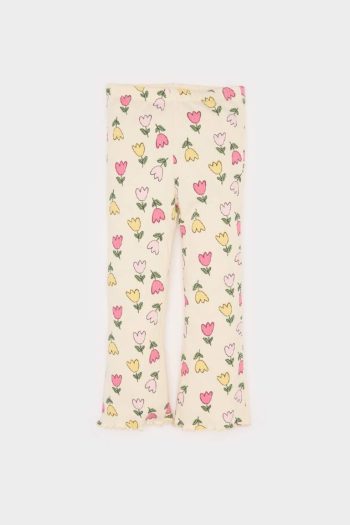 Girls' Baby 2-Piece Floral Sweatshirt and Elastic Waist Leggings Set