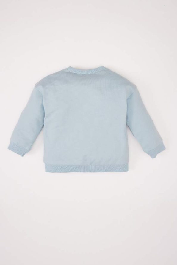 Girls' Floral Print Crew Neck Sweatshirt