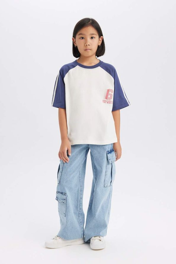 Girls' Oversized Wide Fit Short Sleeve T-Shirt