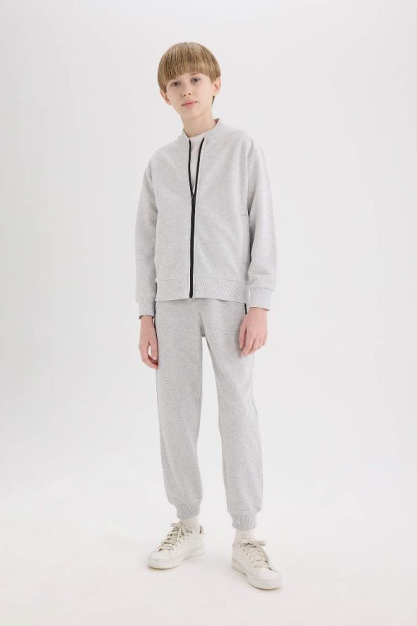 Boys' College Collar Bomber Cardigan